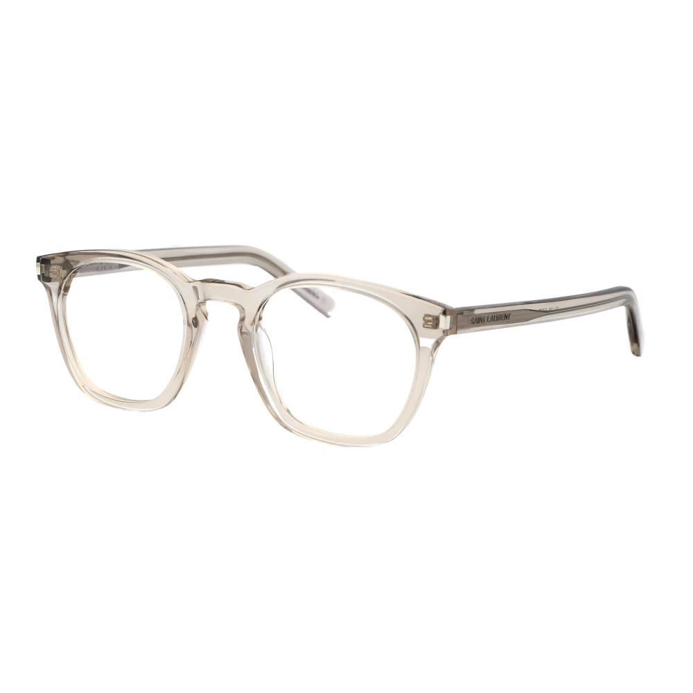 Saint Laurent Stiliga Optiska Glasögon SL 28 OPT Beige, Unisex