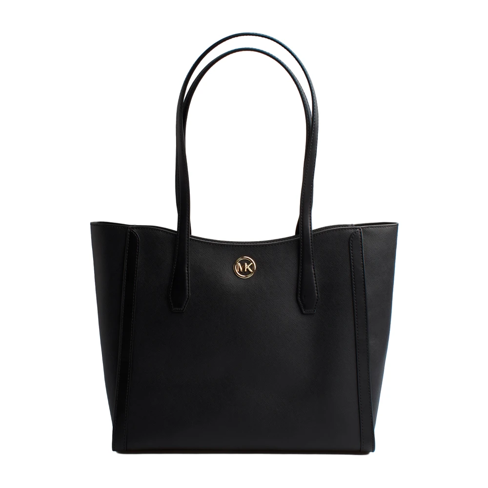 Michael Kors Women's Black Leida Leather Tote Bag - Shopping Bags - One Size - Bags