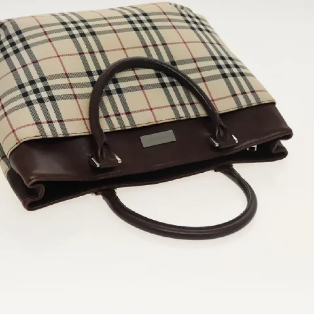 Burberry Vintage Pre-owned Canvas handbags Beige Dames