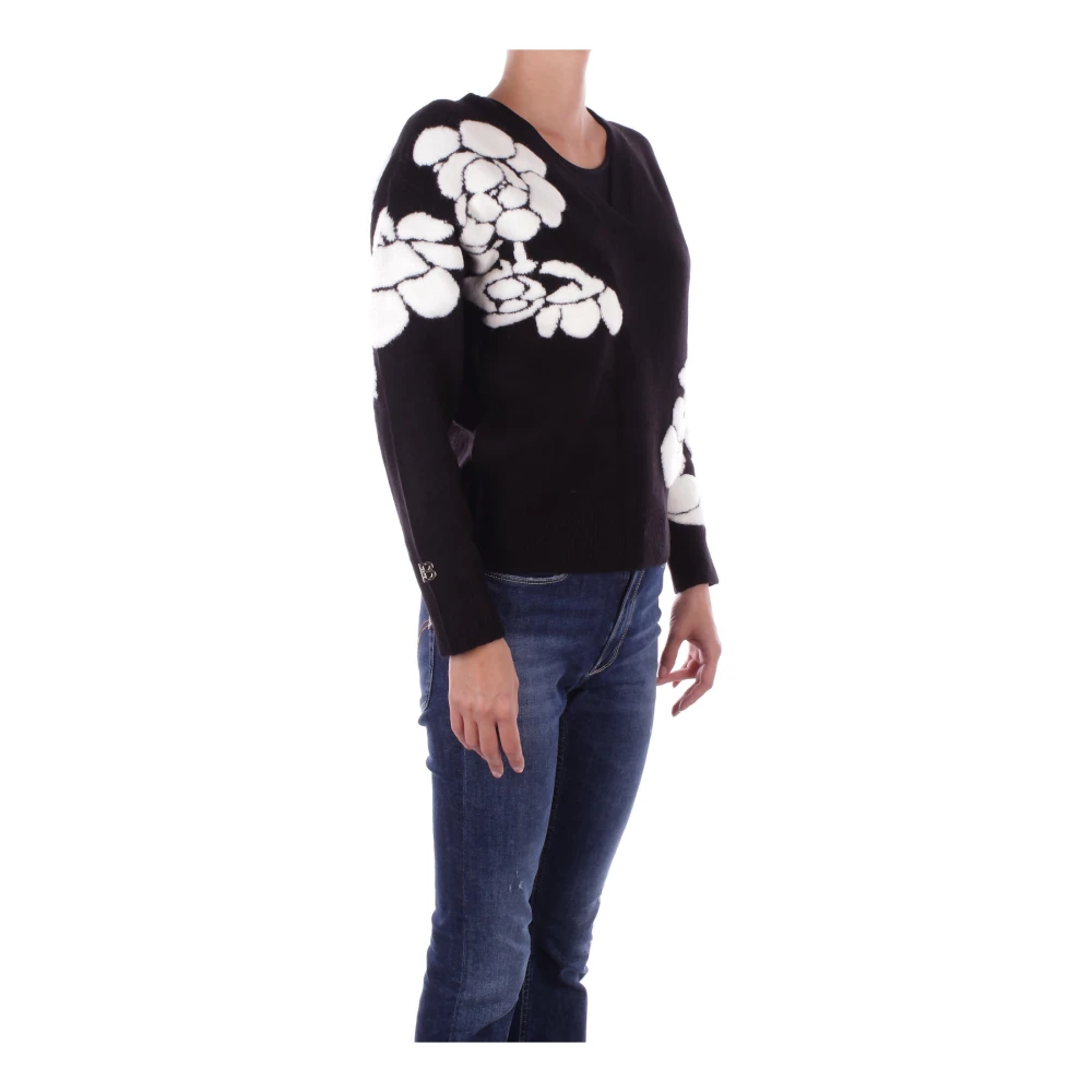 Blugirl Zwarte trui met decoraties Black Dames