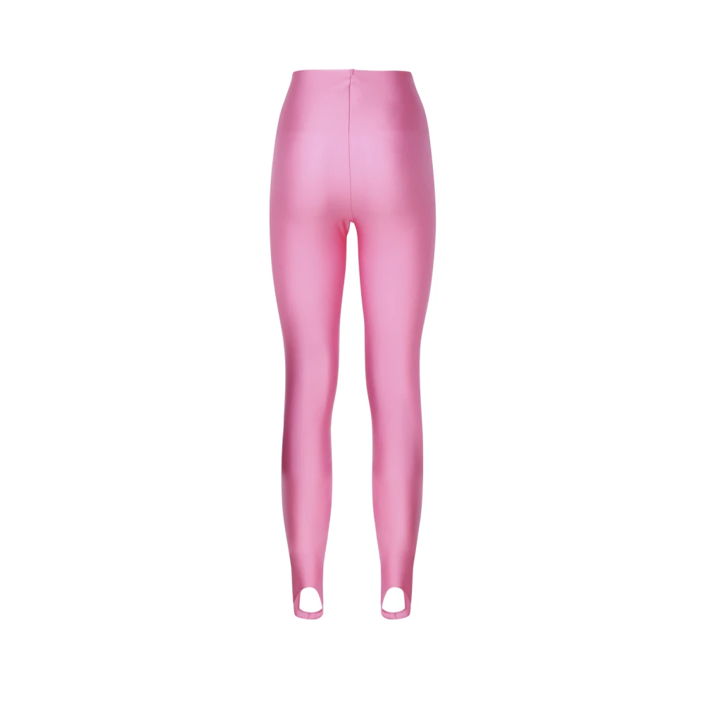 Andamane Roze Nylon Leggings Tweede Huid Pasvorm Pink Dames