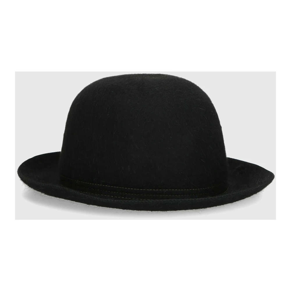 Borsalino Retro-geïnspireerde vilten hoed met medium rand Black Heren