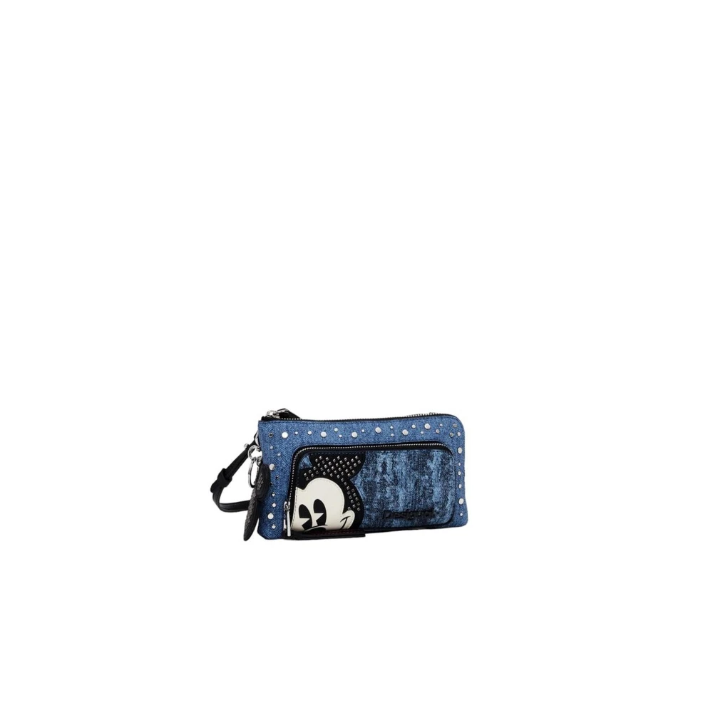 Desigual Blauwe Leren Accessoiretas Damescollectie Blue Dames