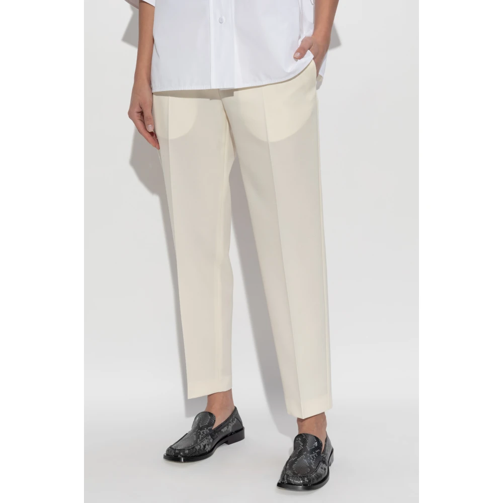 Jil Sander Wollen broek Yellow Dames