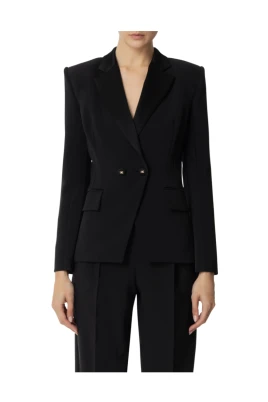 Enkelknäppt crêpe-blazer