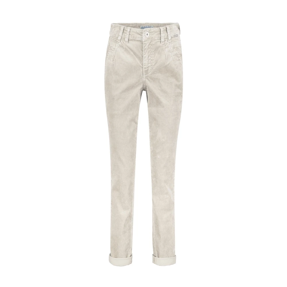Red Button Giselle Ribfluwelen Broek Crème Beige Dames