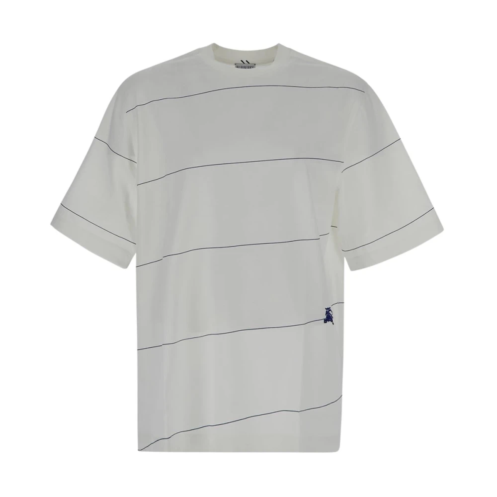 Burberry Katoenen Logo T-Shirt White Heren