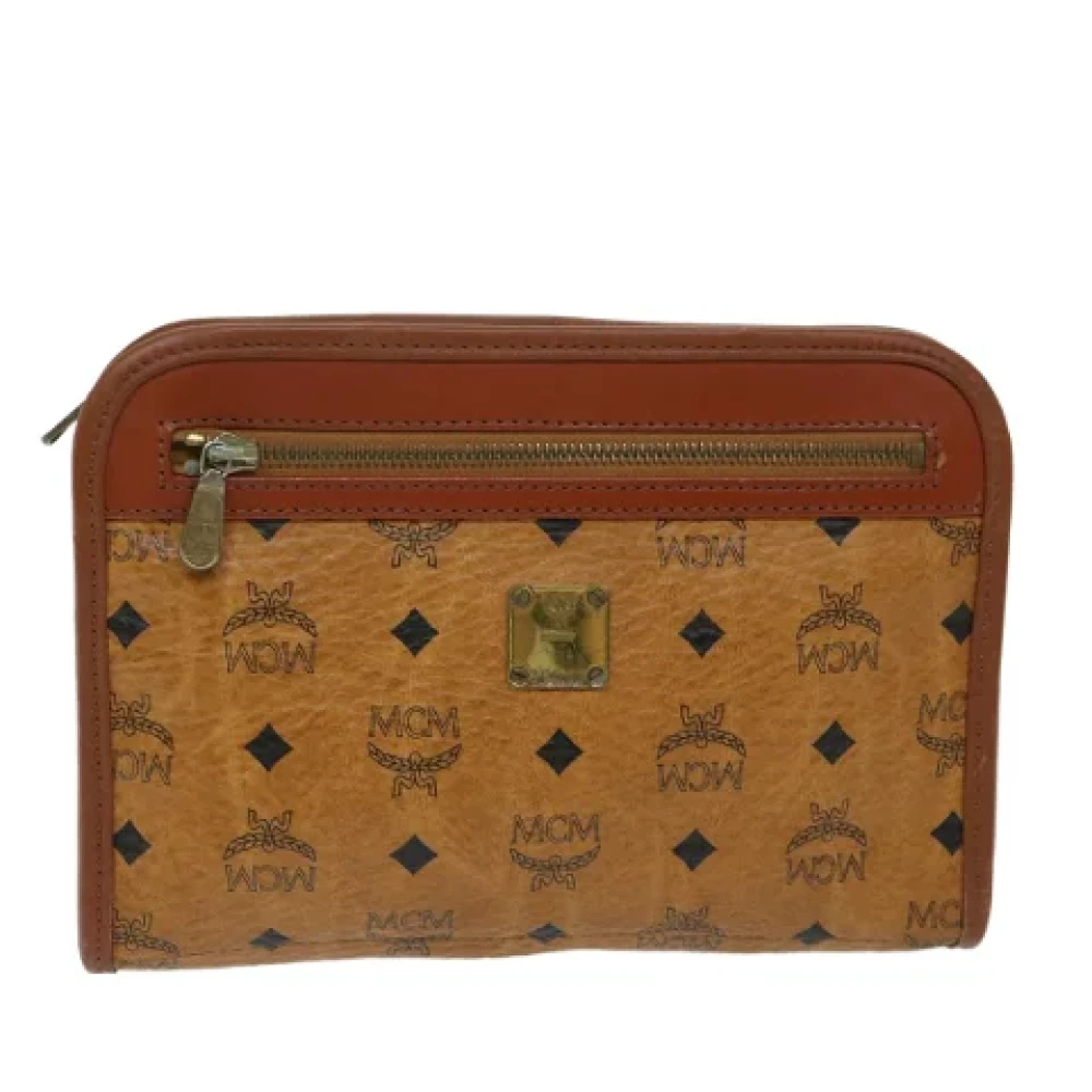 MCM Pre-owned Canvas clutches Brown Dames