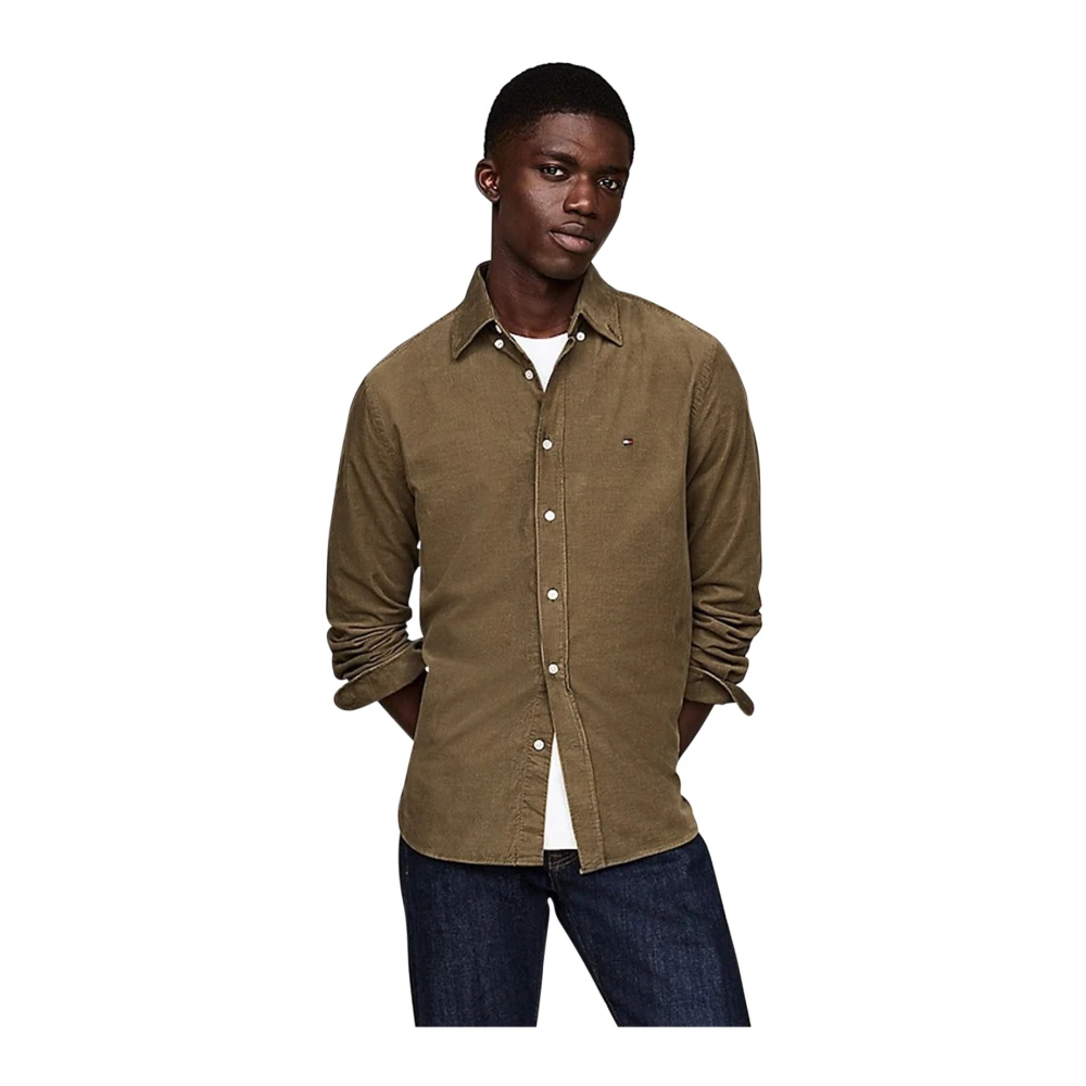 Tommy Hilfiger Casual Groene Overhemd Green Heren