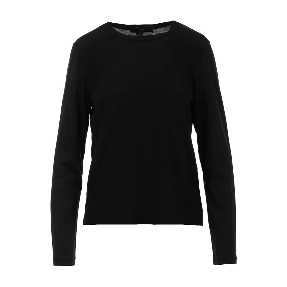 Seventy Zwarte longsleeve top voor vrouwen Black Dames