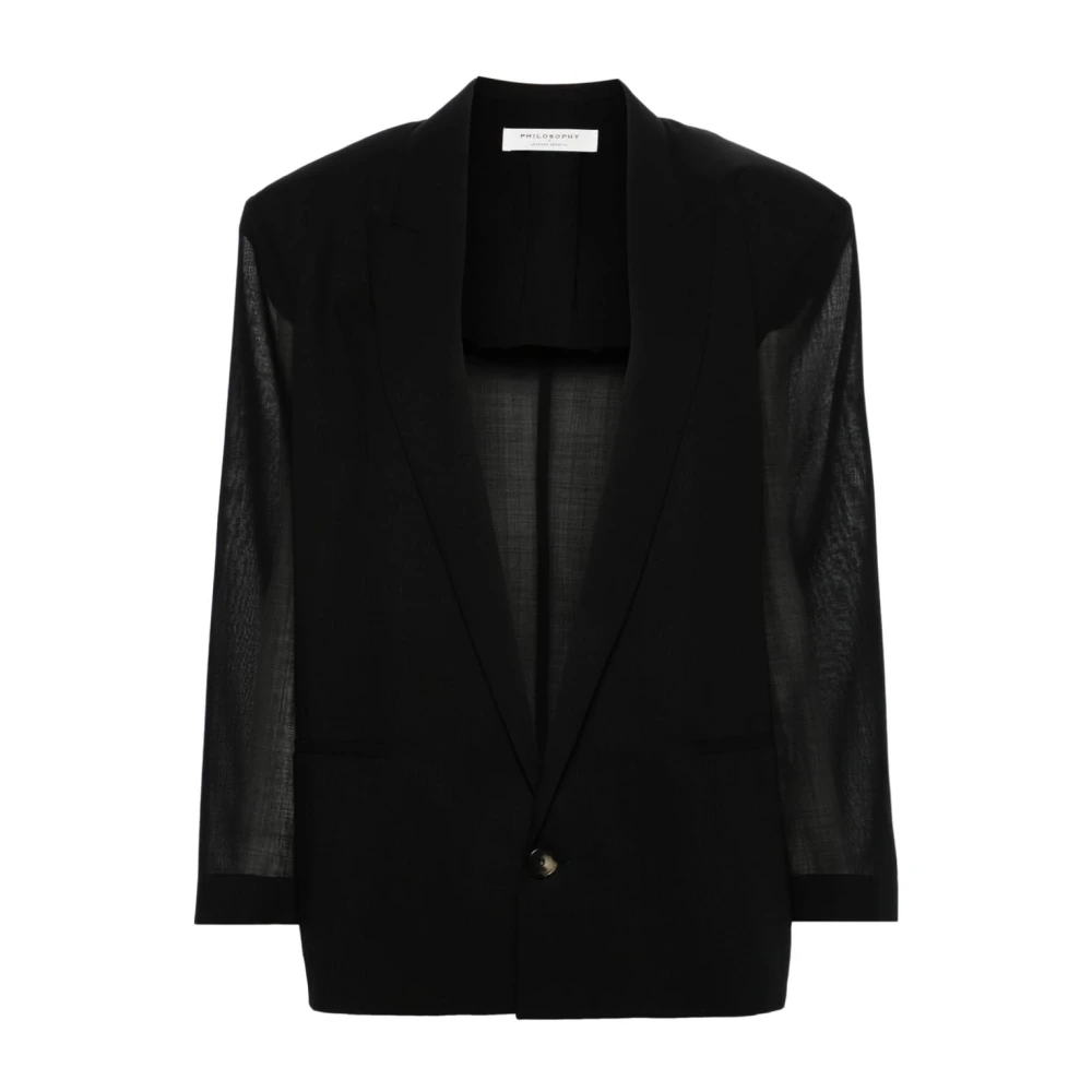 Philosophy Di Lorenzo Serafini Women's Black Single Breasted Blazer
