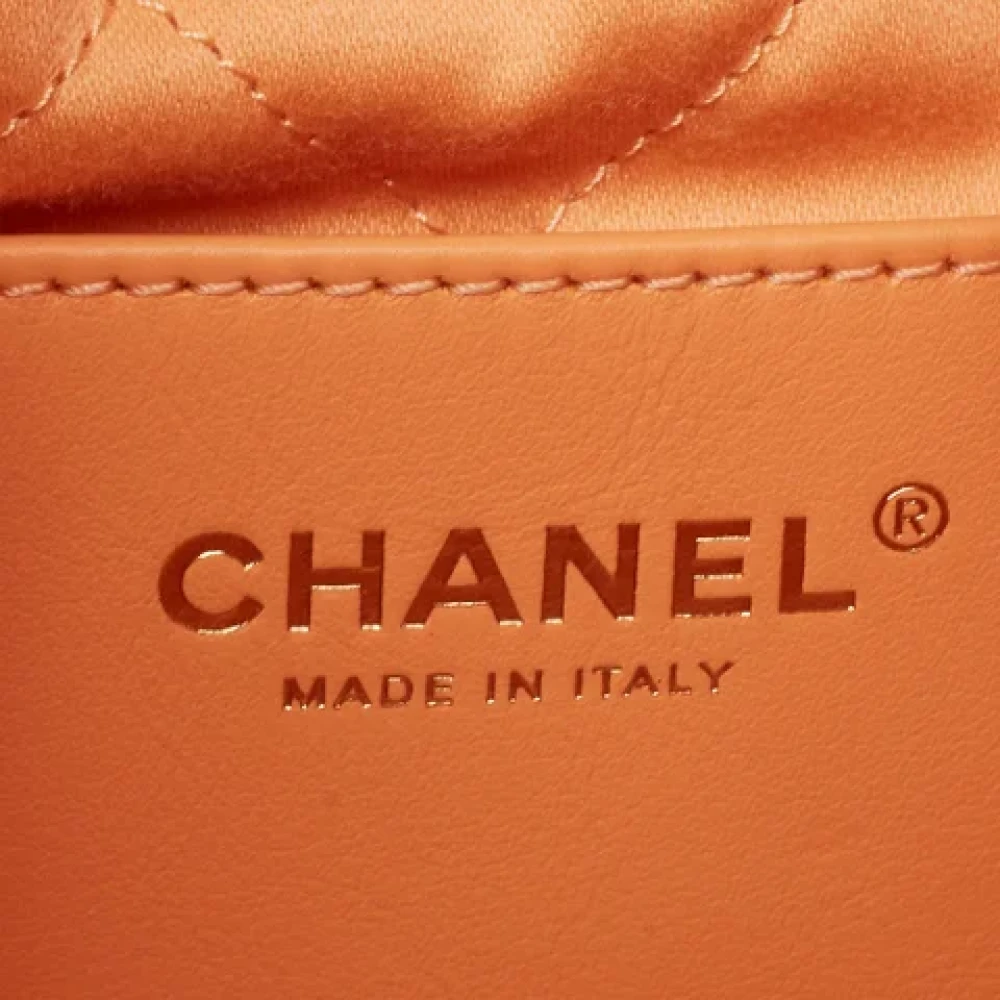 Chanel Vintage Pre-owned Leather chanel-bags Orange Dames