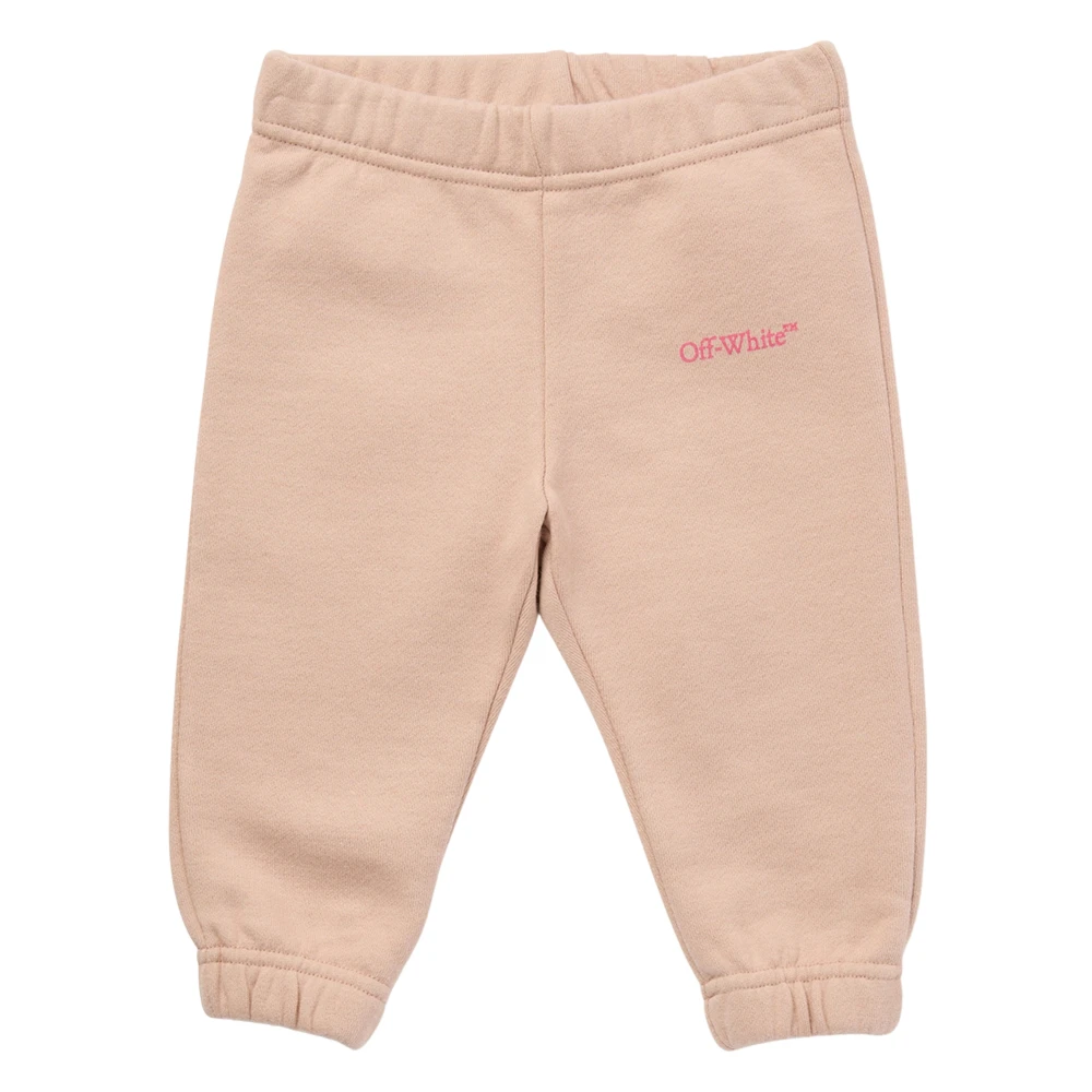 Off White Girls Pink Sweatpants, 3 Y, Bookish Diagonal Joggers
