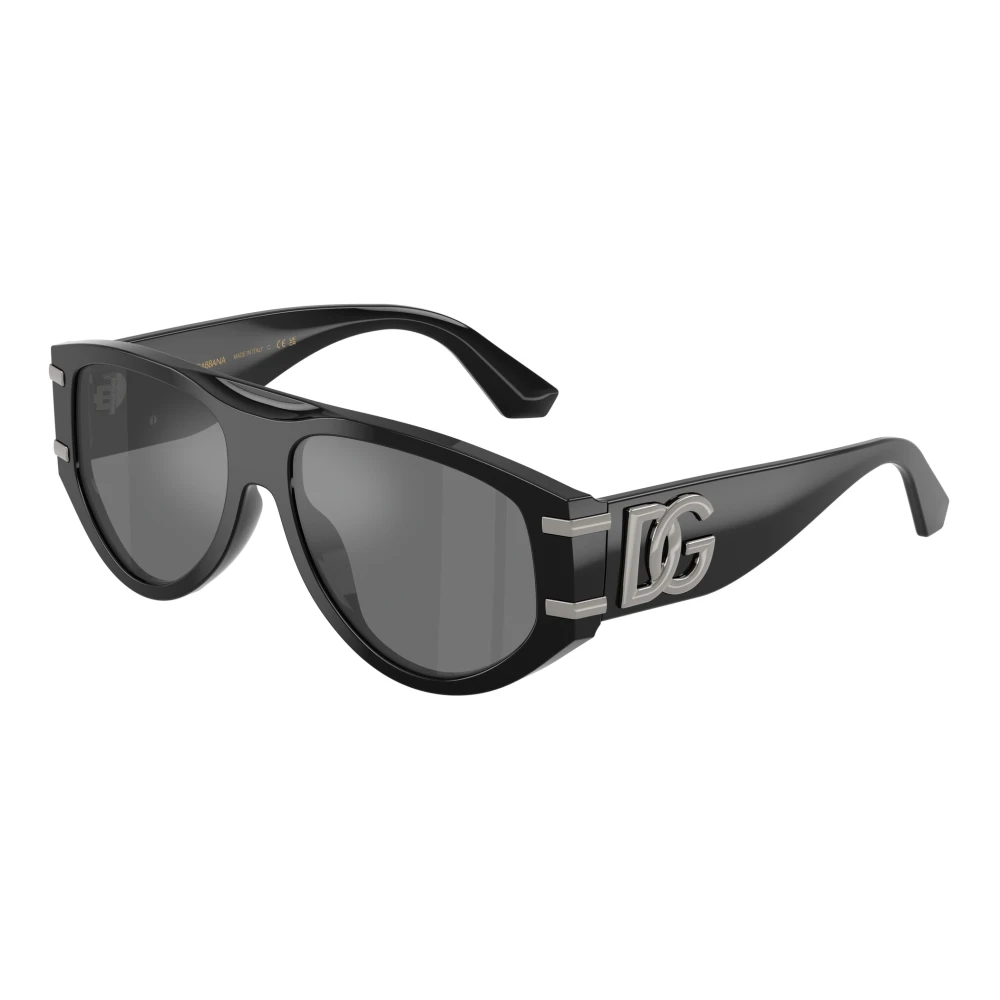 Dolce & Gabbana Black/Grey Dg4499 501/6G Woman Sunglasses Acetate Pilot Mirrored - Image 3