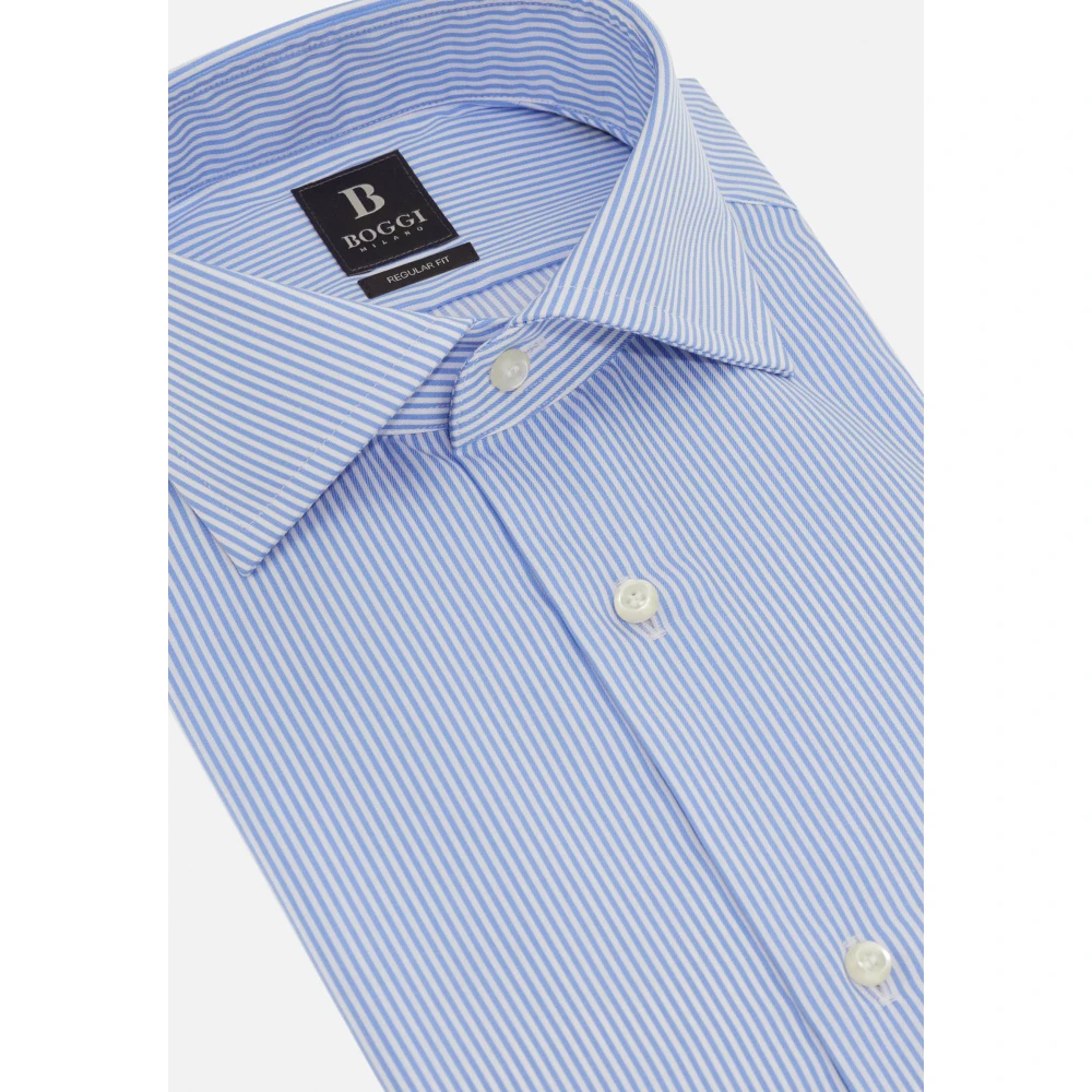Boggi Milano Ultimate Non-Iron Shirt Blue Heren