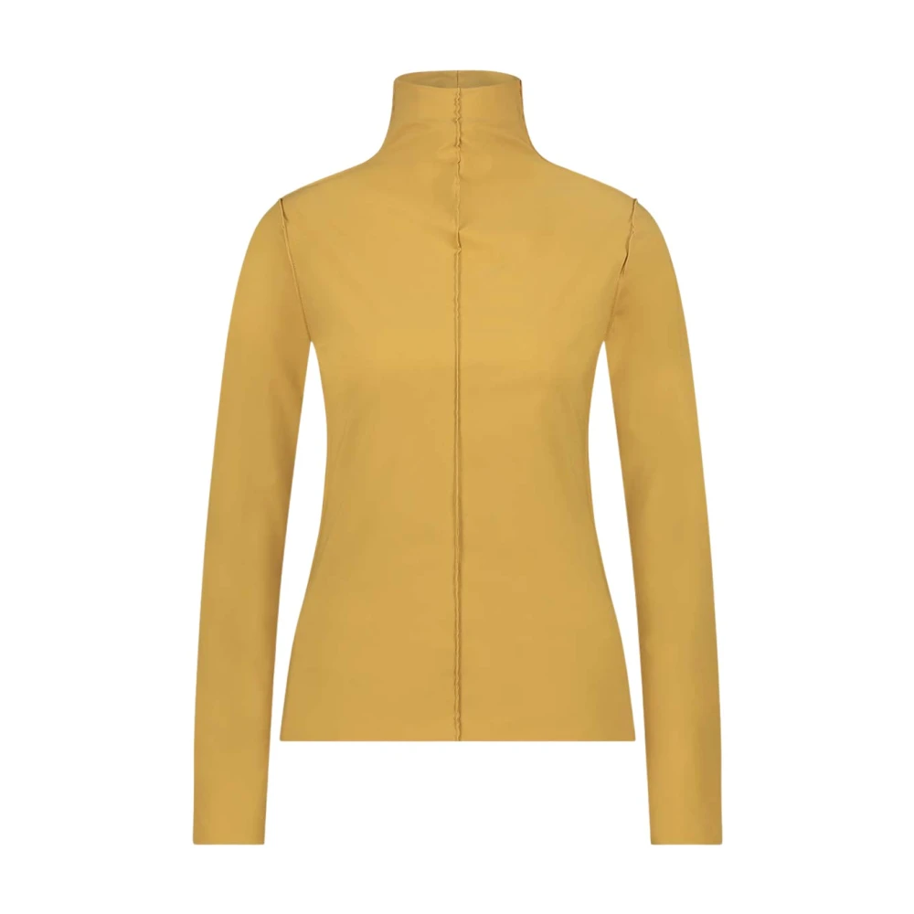 Jane Lushka Top van technisch jersey Yellow Dames