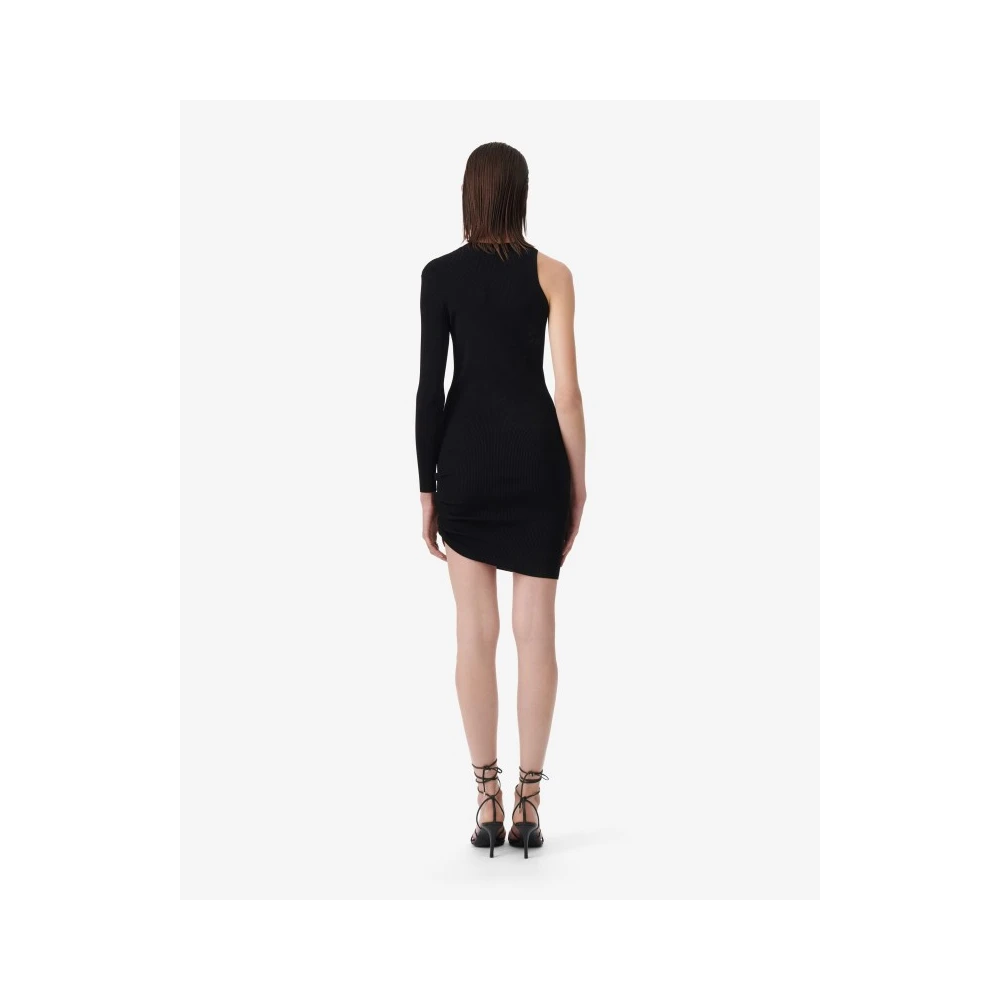 IRO Asymmetrische Zwarte Gebreide Jurk Aurora Black Dames