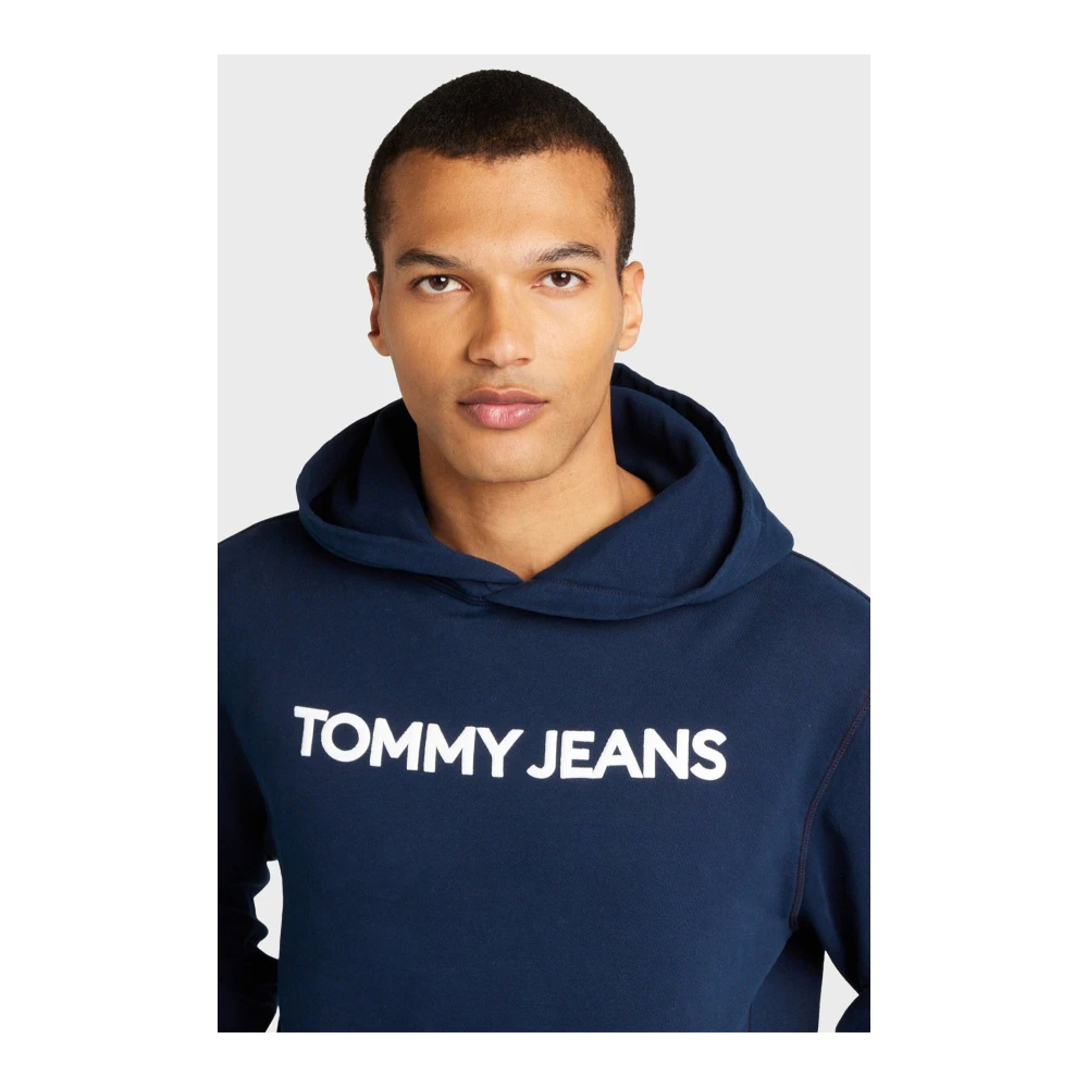 Tommy Jeans Blauwe Katoenen Hoodie Blue Heren