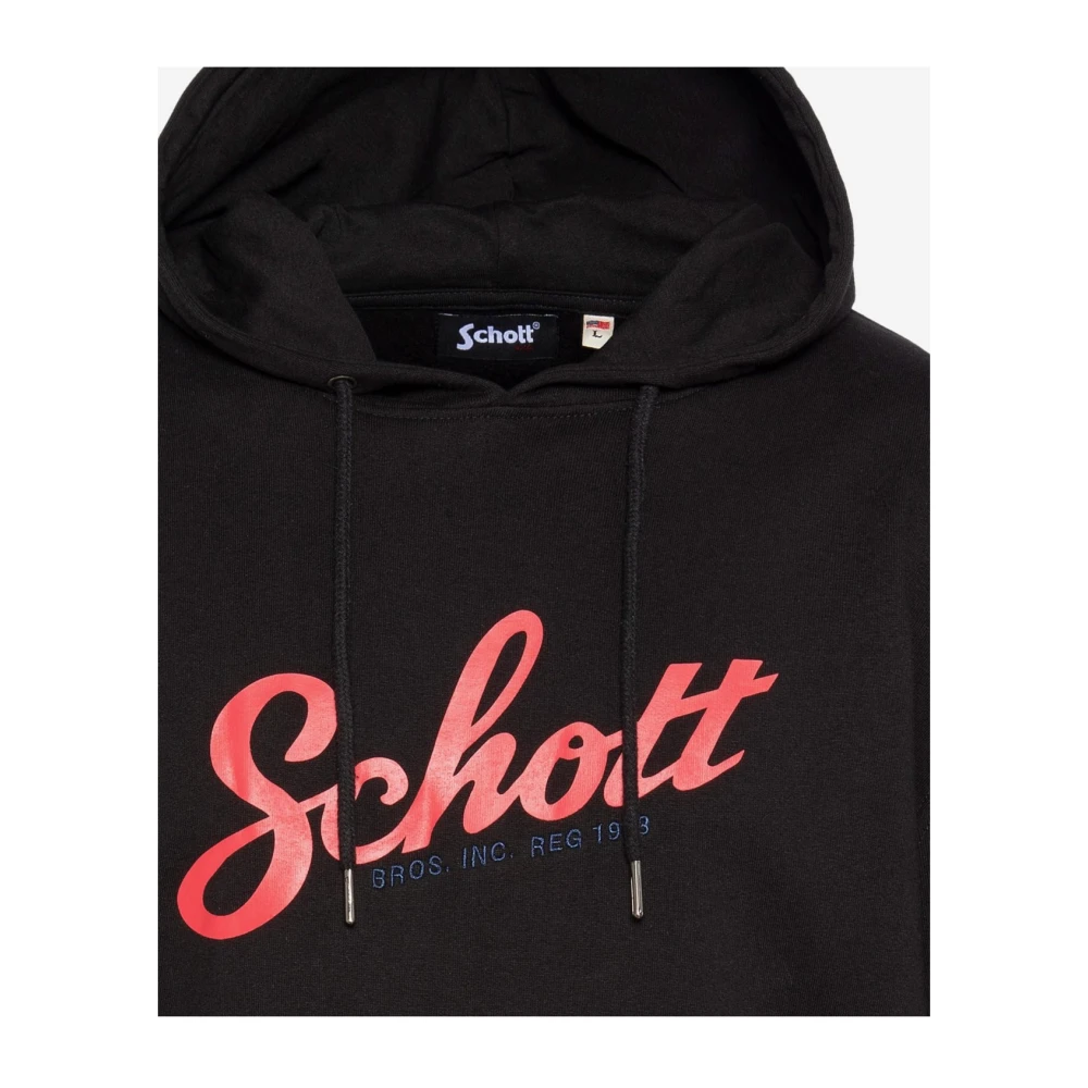 Schott NYC Spencer Hoodie Black Heren