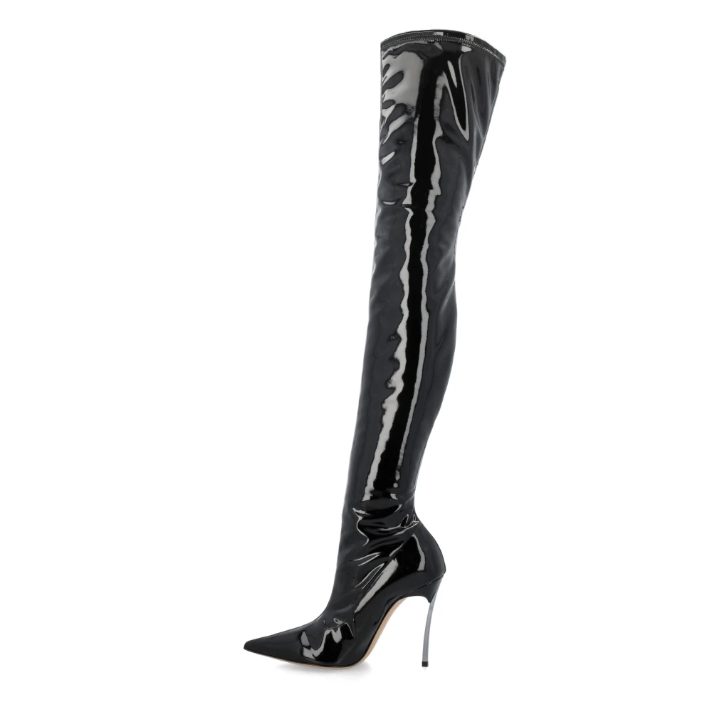 Casadei Super Blade Ultravox Over-de-Knie Laarzen Black Dames