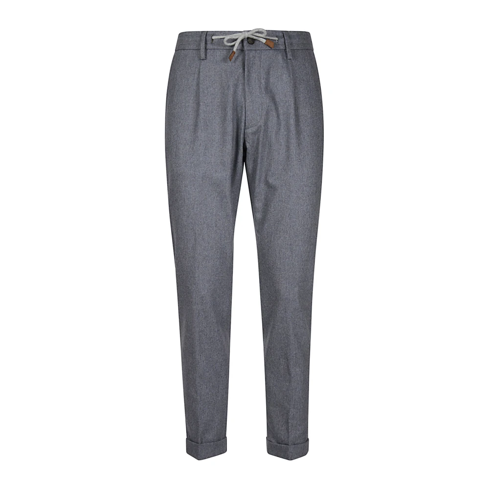 Eleventy Wolmix Persplooi Broek Gray Heren