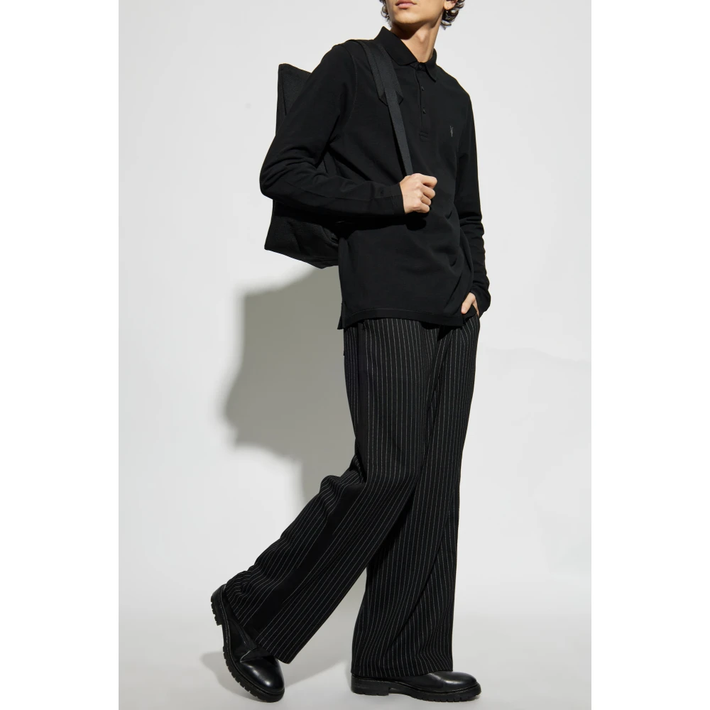 AllSaints Lange mouw polo Reform Black Heren