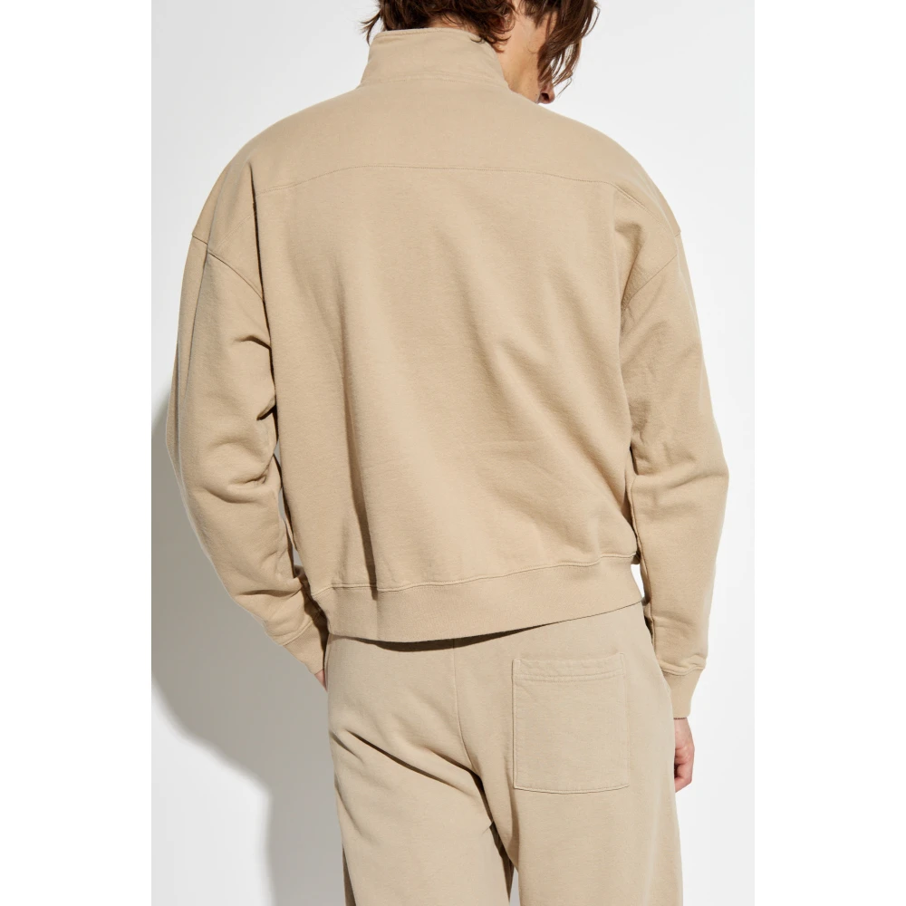 Sporty & Rich Hoge Kraag Sweatshirt Beige Unisex