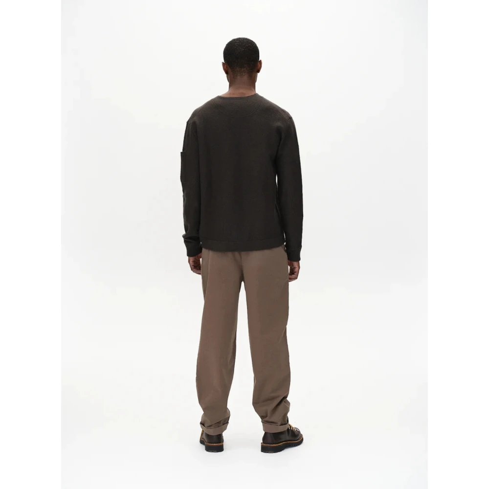 Gabba Bruine Geplooide Chino Broek Brown Heren