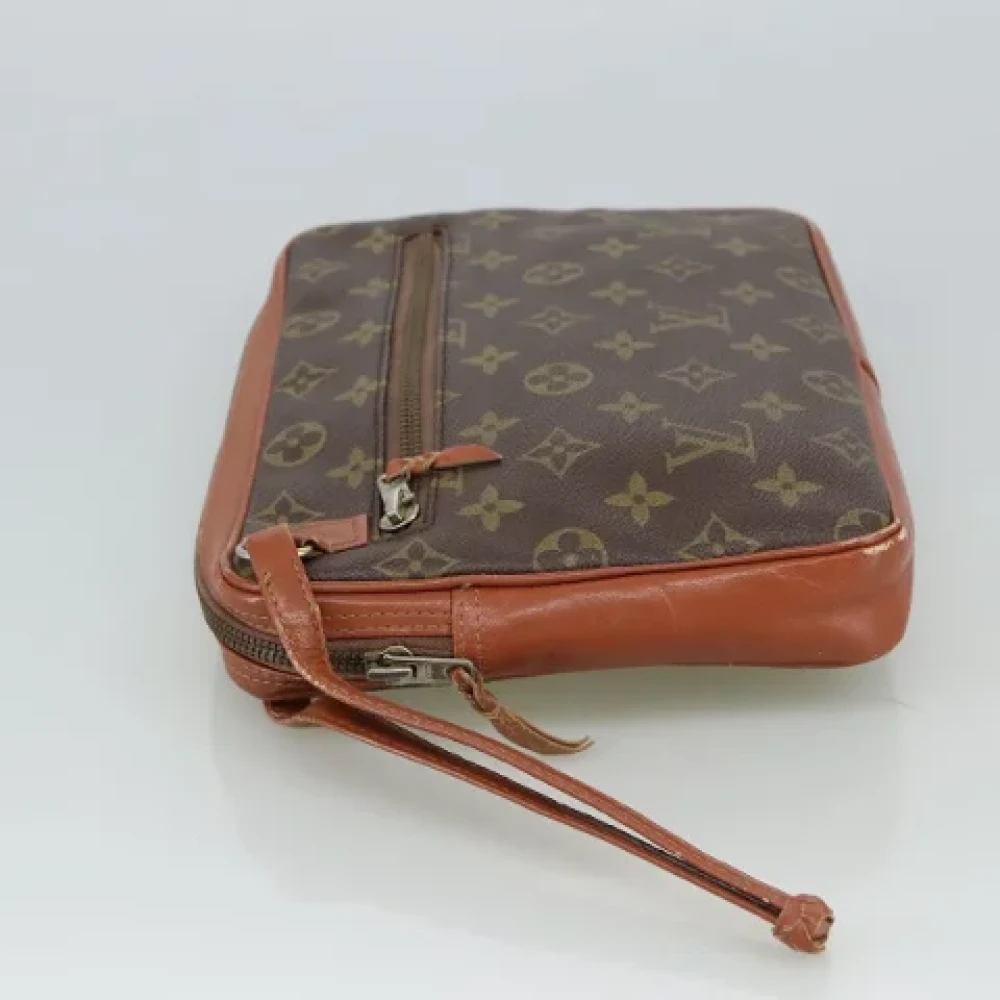 Louis Vuitton Vintage Pre-owned Canvas clutches Brown Dames