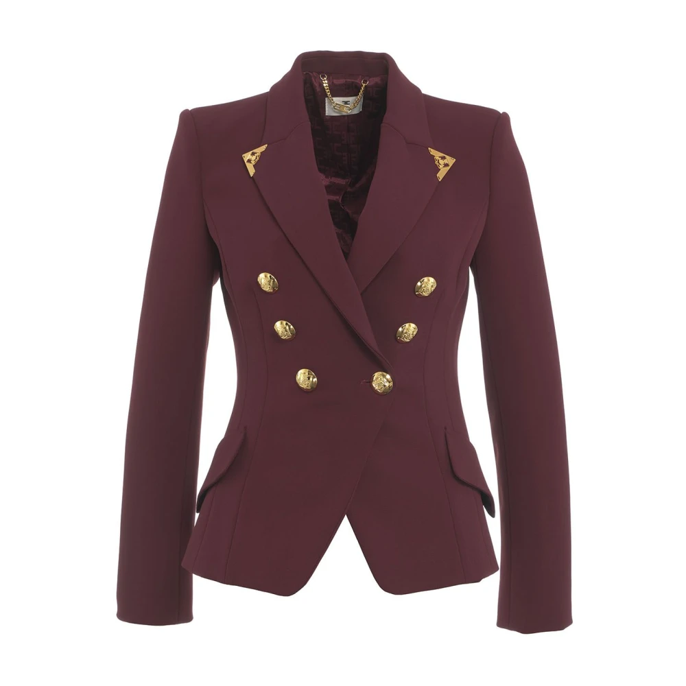 Elisabetta Franchi Röd Blazer Aw24 Damkläder Red, Dam