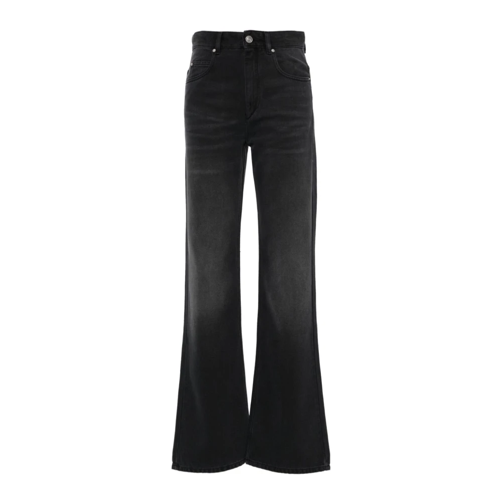 Isabel marant Zwarte Gewassen Denim Broek Black Dames