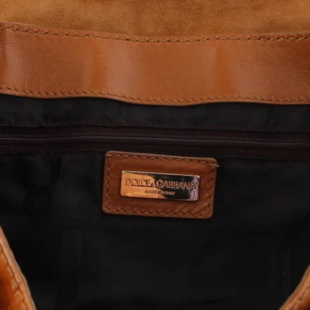 Dolce & Gabbana Pre-owned Leather shoulder-bags Brown Dames