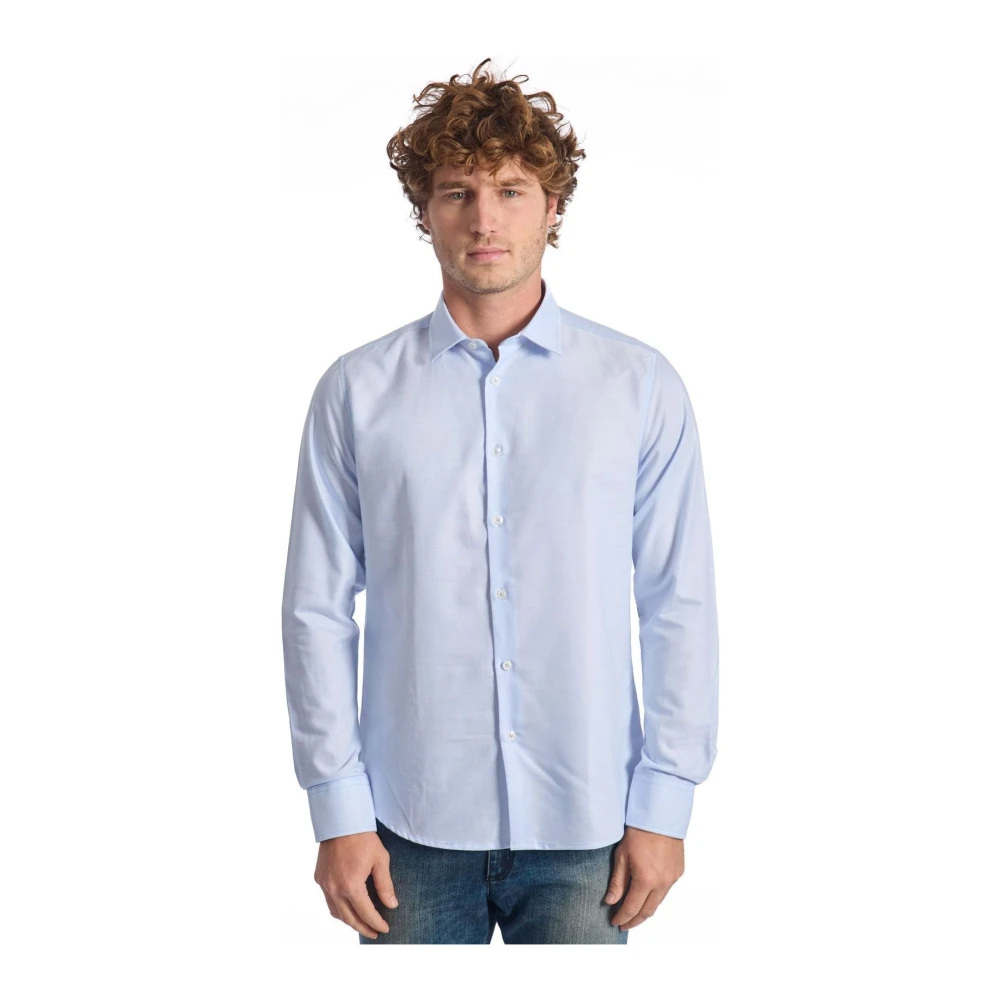 Baldinini Tijdloze Elegantie Overhemd met Lange Mouwen Blue Heren