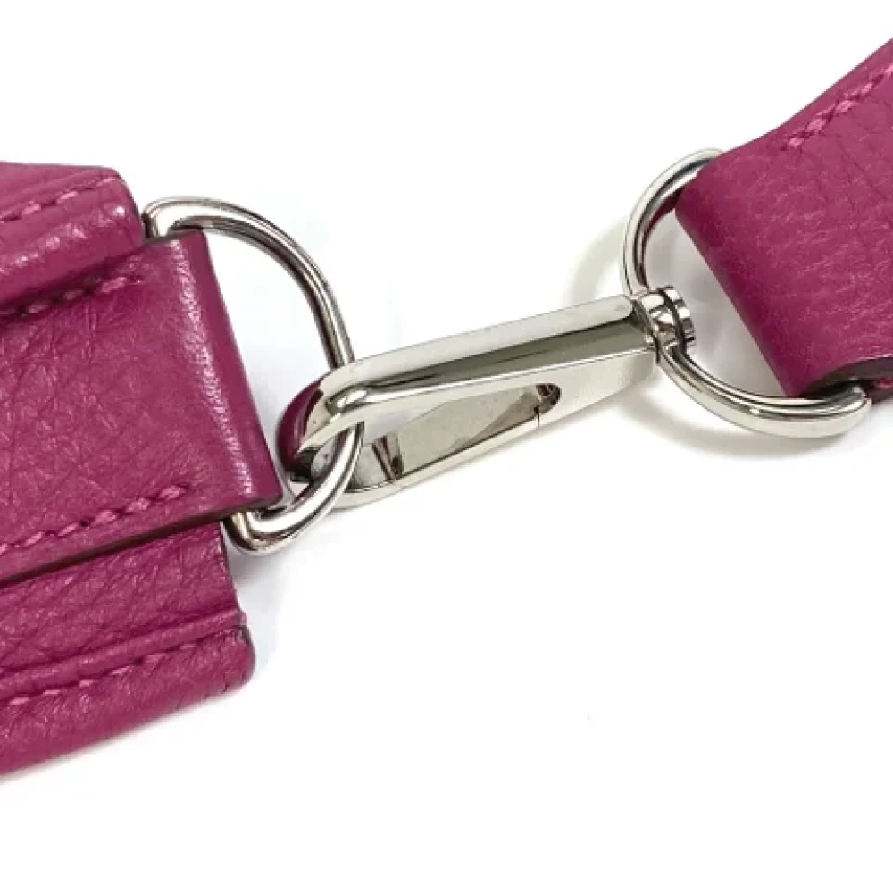 Hermès Vintage Pre-owned Leather shoulder-bags Purple Dames
