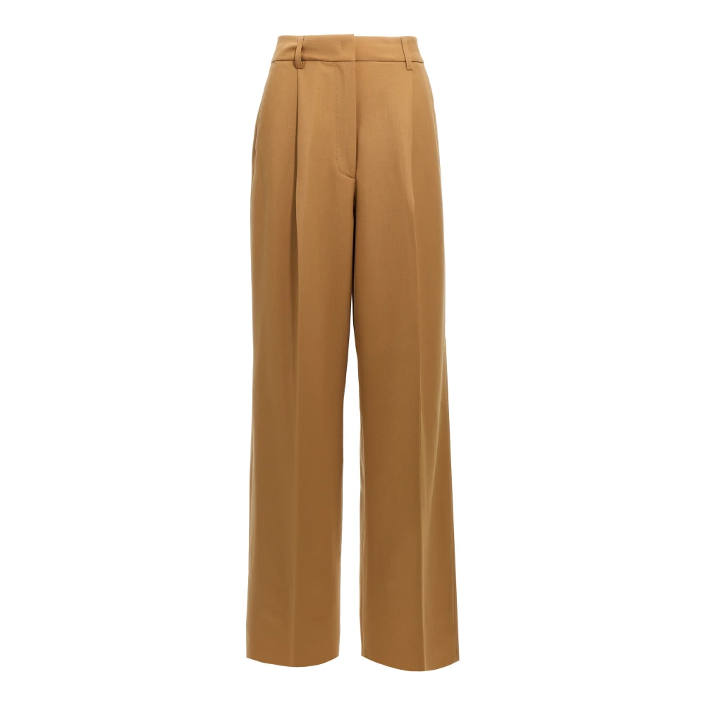Thelatest Women's Brown Wide Trousers, 2XS, Axel Trousers