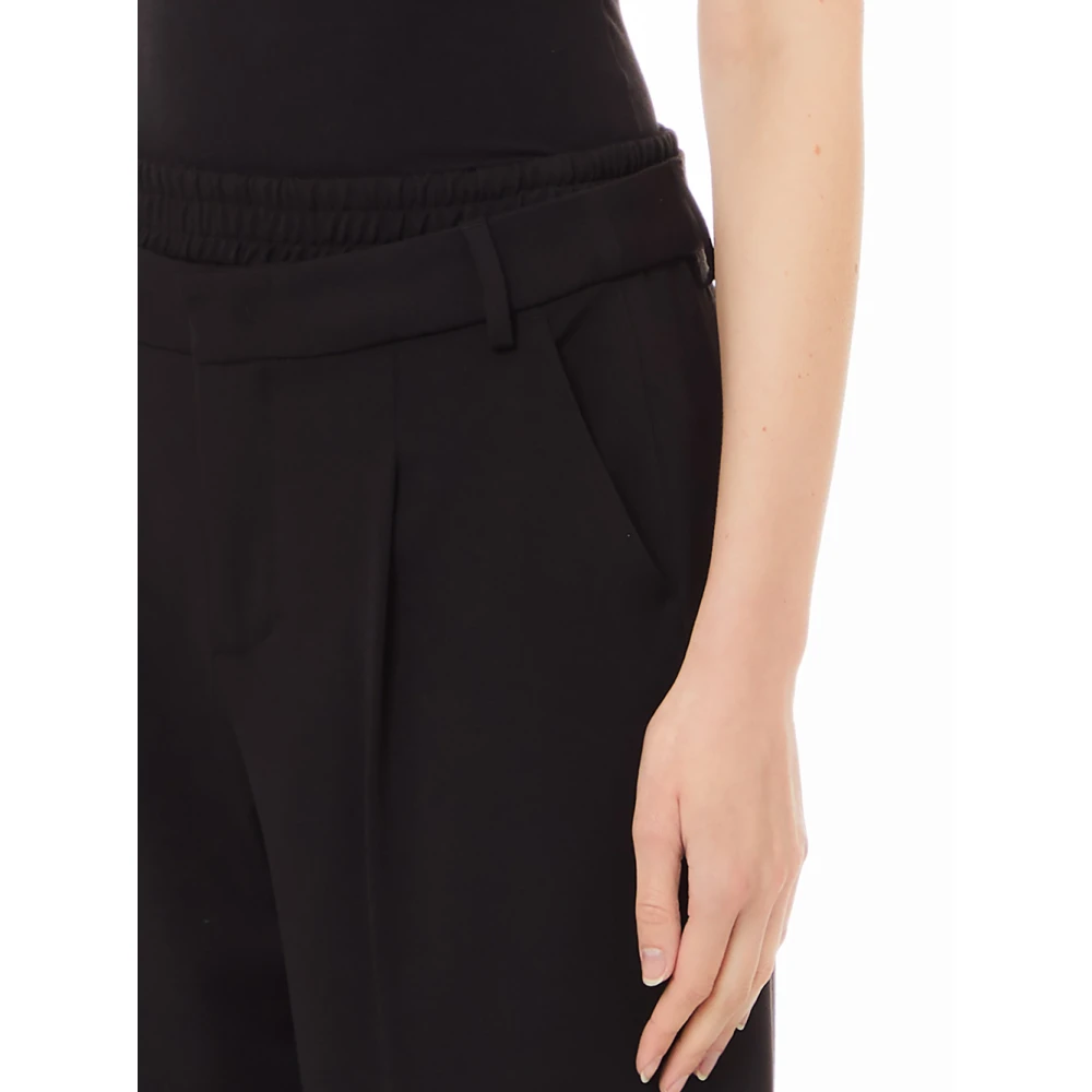 Liu Jo Zwarte Flare Broek Stijlvolle Modieuze Look Black Dames