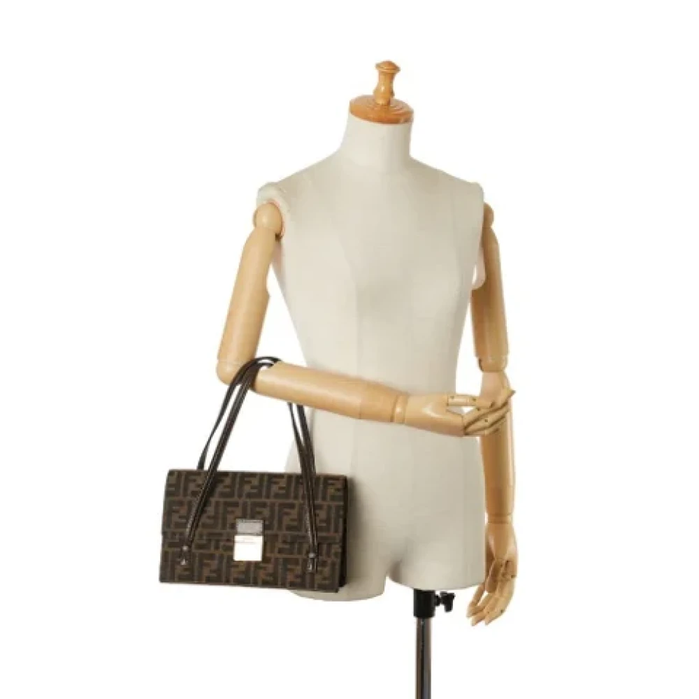 Fendi Vintage Pre-owned Canvas fendi-bags Brown Dames