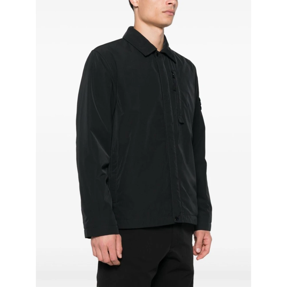 Stone Island Stijlvolle Parka Jas voor Mannen Black Heren