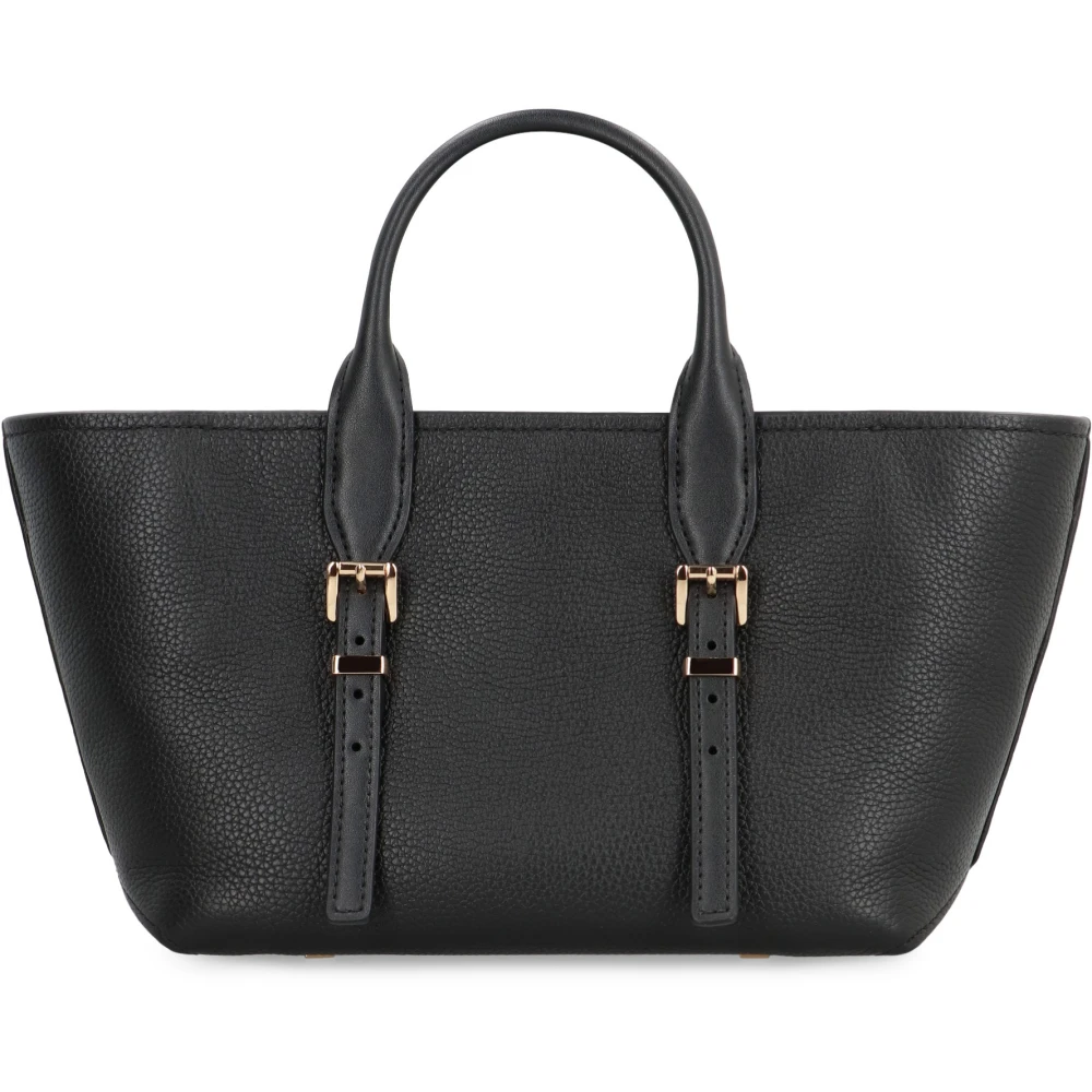 Michael Kors Handtas van gekorreld leer met afneembare schouderband Black Dames