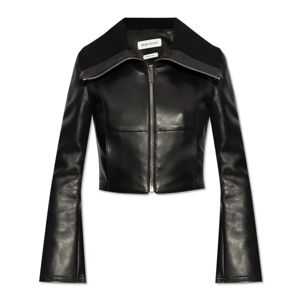 Alexander mcqueen Leren jas Black Dames