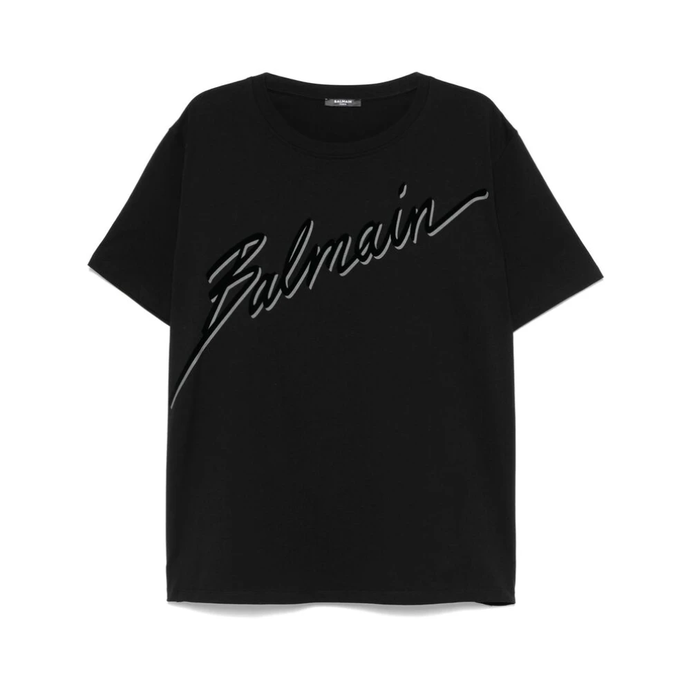 Balmain - Tops > T-Shirts - Black - Balmain - Modalova