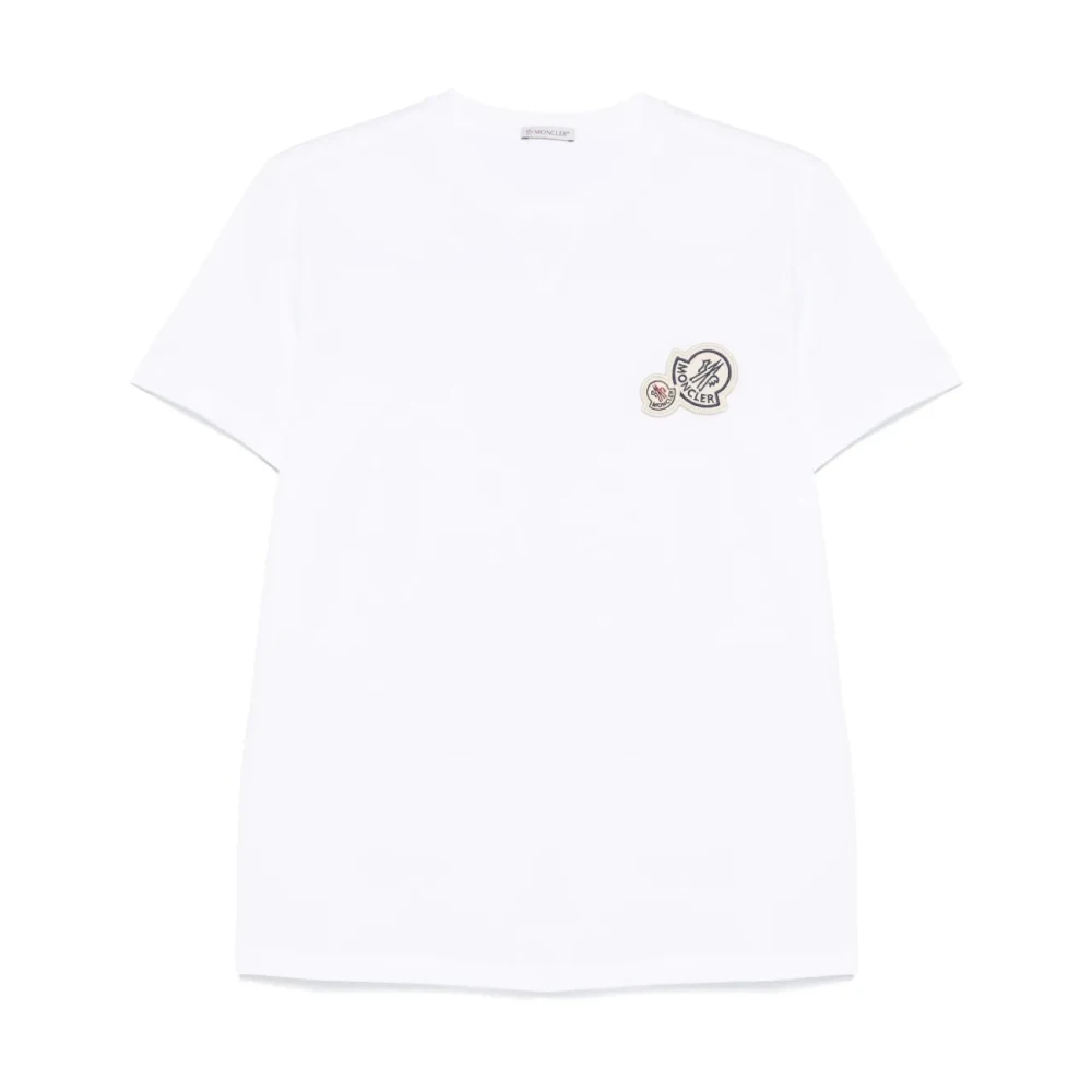 Moncler White T-Shirts, Male, Xl, Maglia T-Shirt