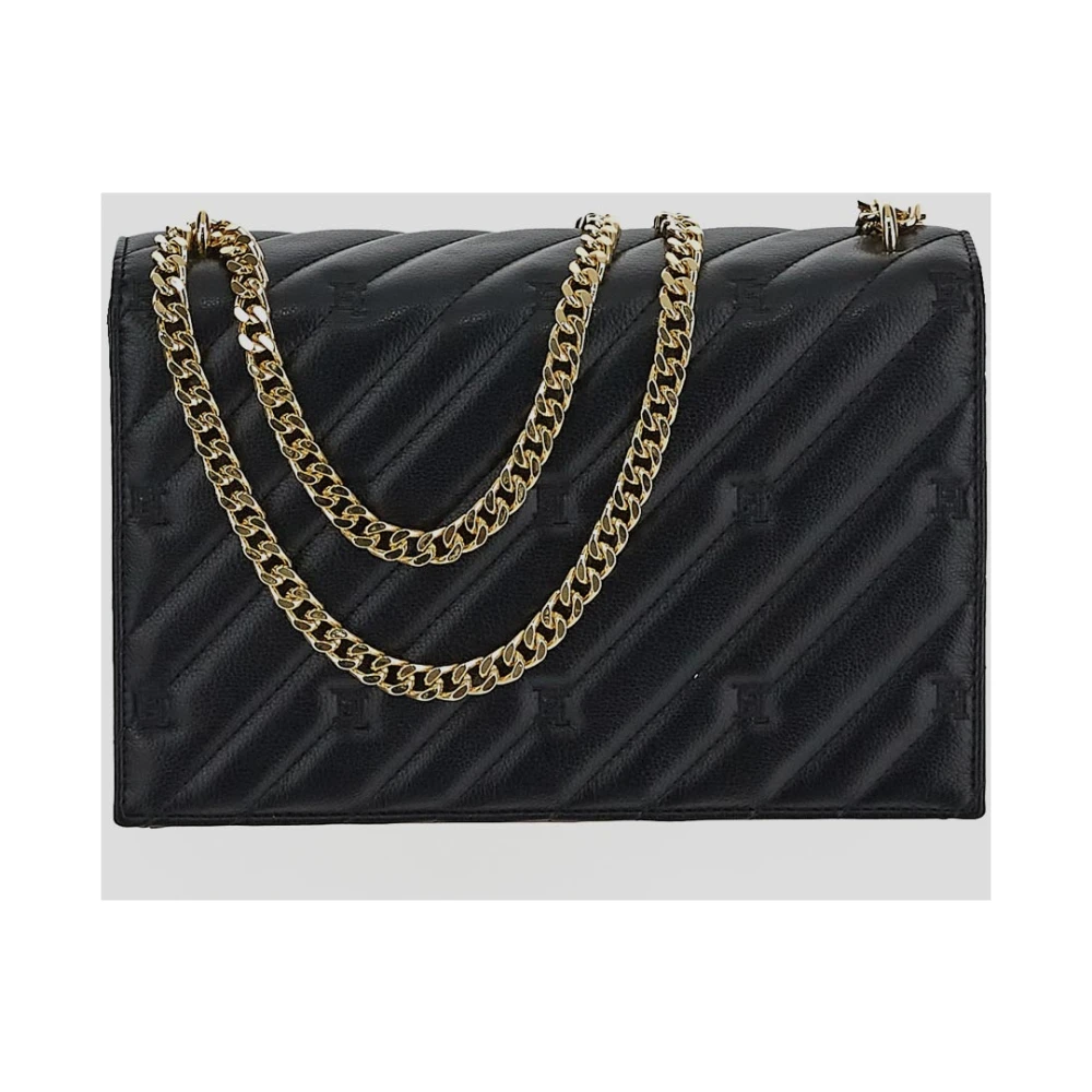 Elisabetta Franchi Katoenen Schoudertas Black Dames
