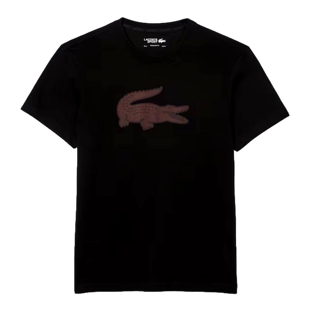 Lacoste Zwart Bourgondië 3D Logo T-shirt Black Heren