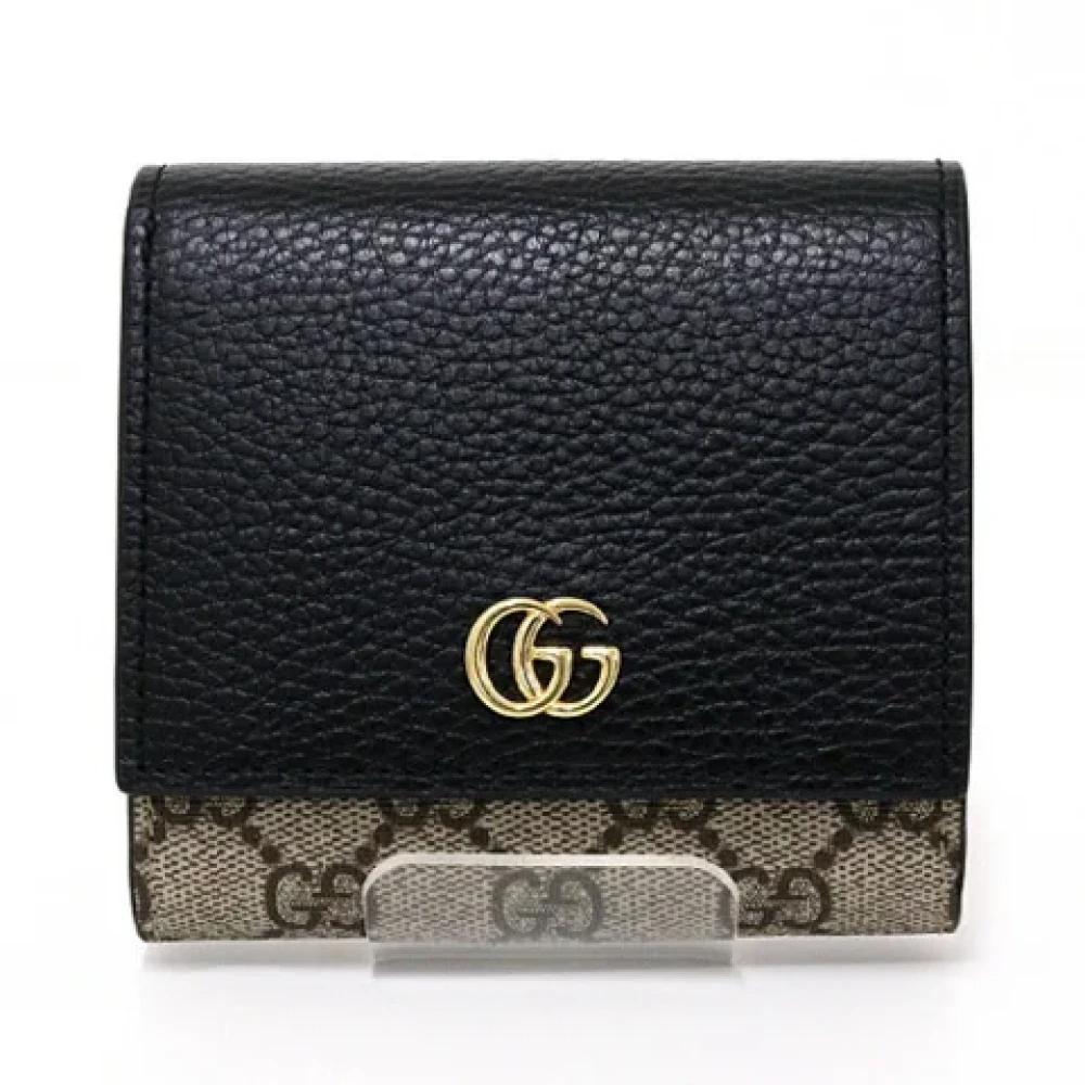Gucci Vintage Pre-owned Leather wallets Beige Dames