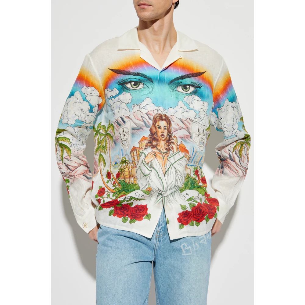 Casablanca Linnen overhemd Multicolor Heren