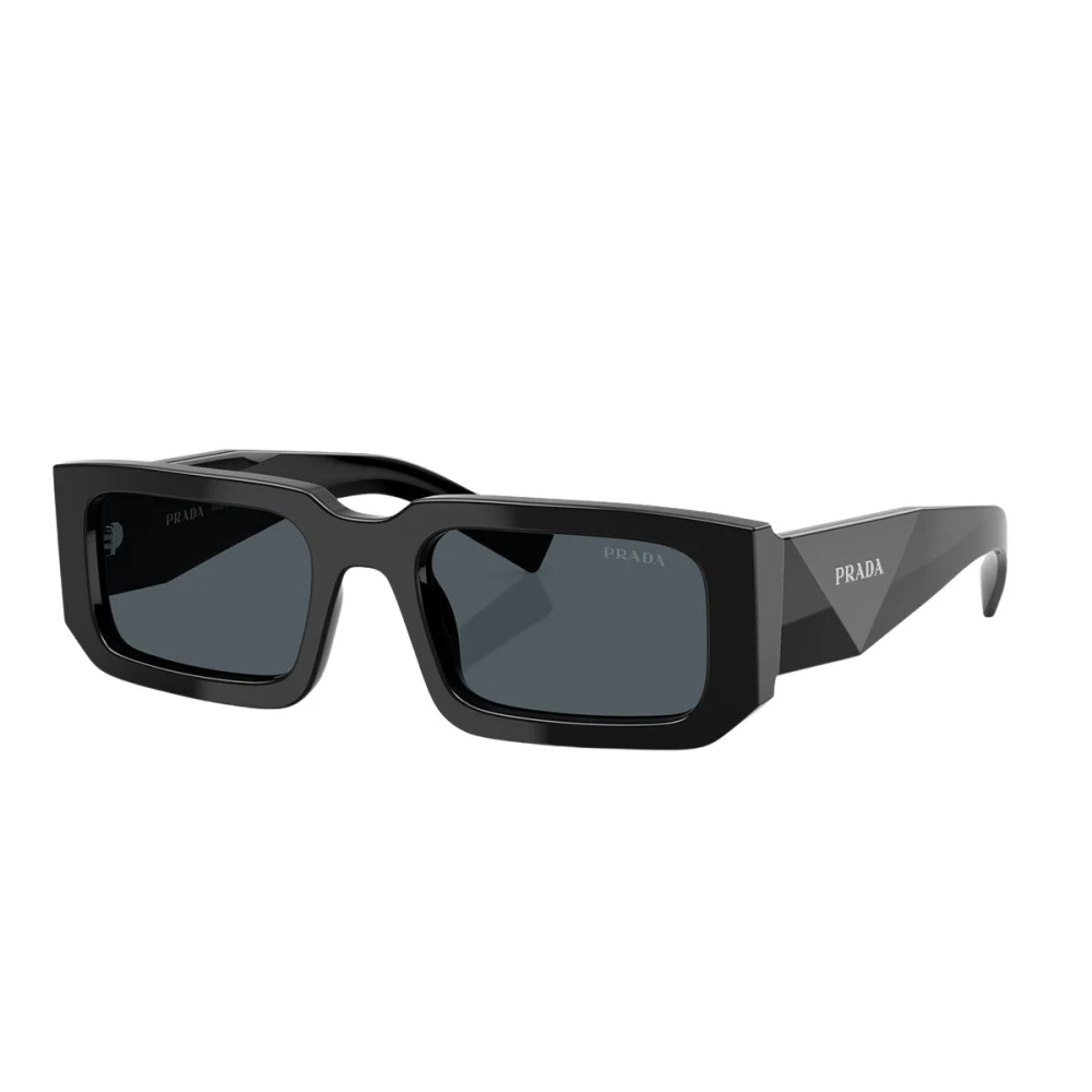 Prada Unisex Black Sunglasses, 53 Mm, Rectangular Acetate Sunglasses