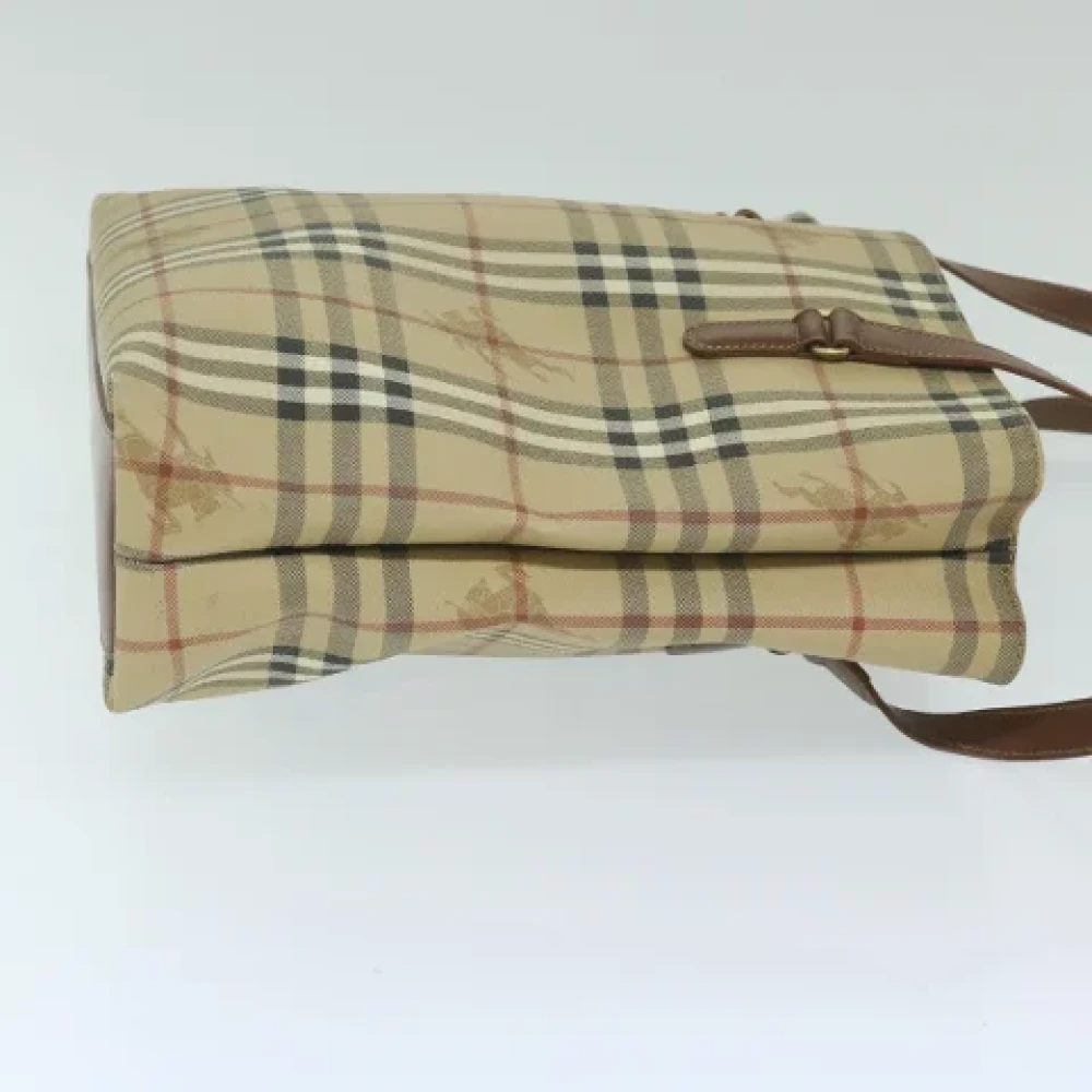 Burberry Vintage Pre-owned Leather shoulder-bags Beige Dames