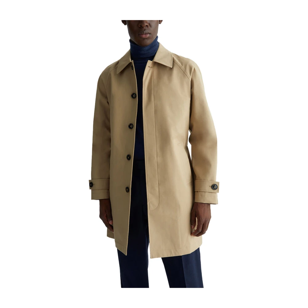 Liu Jo Elegant Polyester Trench Coat Gray Heren
