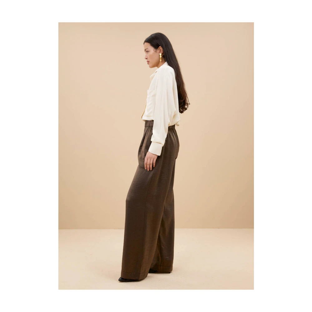 By-Bar Metallic Pant Benji Style Brown Dames